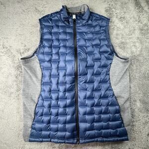 Adidas Frostguard Golf Vest Mens XL Blue Duck Down Feather Hybrid Puffer 1992